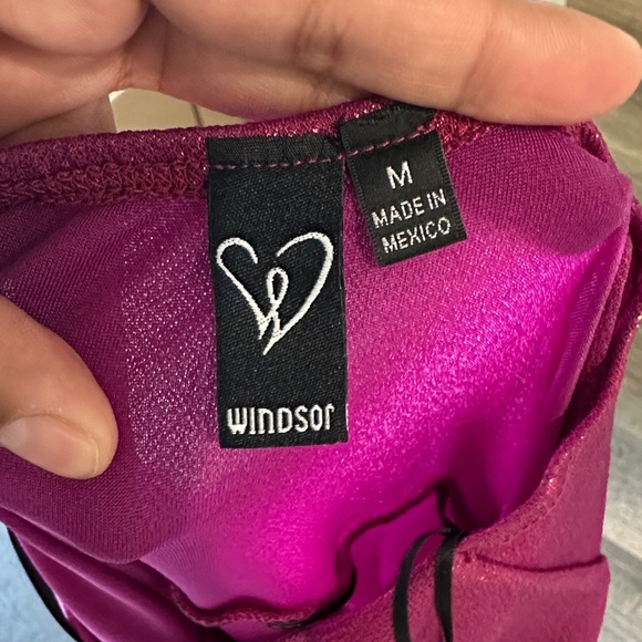 Windsor Fuchsia Draped Midi Dress - Picture 3 of 3